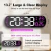 13.7" LED Wall Clock with Remote & Night Light