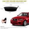 2 PCS Non-Slip Silicone Car Cup Coasters - Black