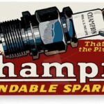 Champion Spark Plugs Retro Tin Sign for Garage Decor