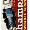 Champion Spark Plugs Retro Tin Sign for Garage Decor