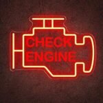 Check Engine Neon Sign - Dimmable LED Wall Art