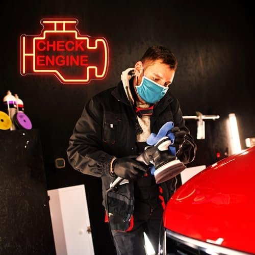 Check Engine Neon Sign - Dimmable LED Wall Art