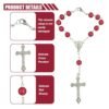 Elegant 2PCS Red Car Rosary Rearview Mirror Charms