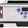 Elegant Purple Hibiscus Car Decal - Waterproof Flower Stickers