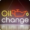 Eye-Catching Oil Change Neon Sign with Dimmable Switch