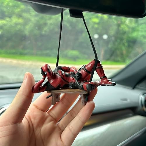 Funny Anime Car Mirror Pendant - Unique Interior Decor