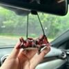 Funny Anime Car Mirror Pendant - Unique Interior Decor