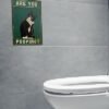 Funny Tuxedo Cat Bathroom Sign - Vintage Wall Decor