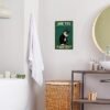 Funny Tuxedo Cat Bathroom Sign - Vintage Wall Decor