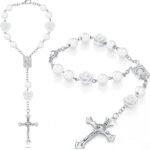 Konohan Car Rosary: Elegant Mirror Hanging Charm Duo