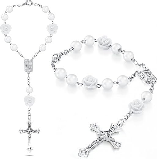 Konohan Car Rosary: Elegant Mirror Hanging Charm Duo