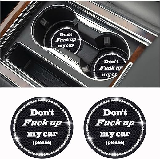 Sparkling Bling Car Coasters - Stylish & Anti-Slip!