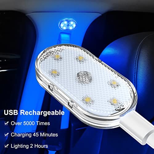 TEKSHINNY 4Pcs Wireless 7 Color LED Car Interior Lights