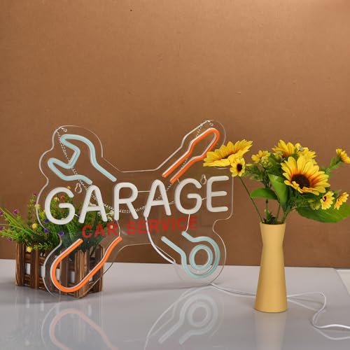 Vibrant Garage Car Service LED Neon Light Sign