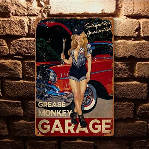 Vintage Metal Garage Signs - Perfect Man Cave Decor