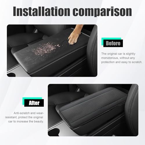 Waterproof Leather Car Center Console Pad - Non-Slip Design