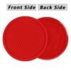 ZSDY Red Silicone Car Cup Coasters - 4PCS Non-Slip